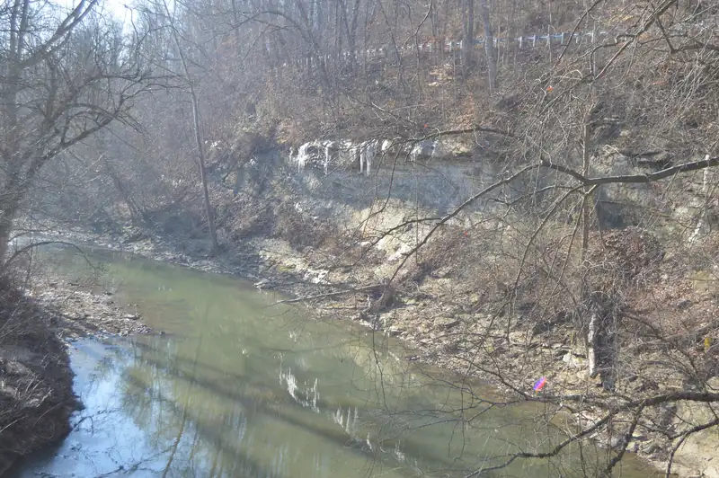 The Little Scioto River in winter, Harrison Township
